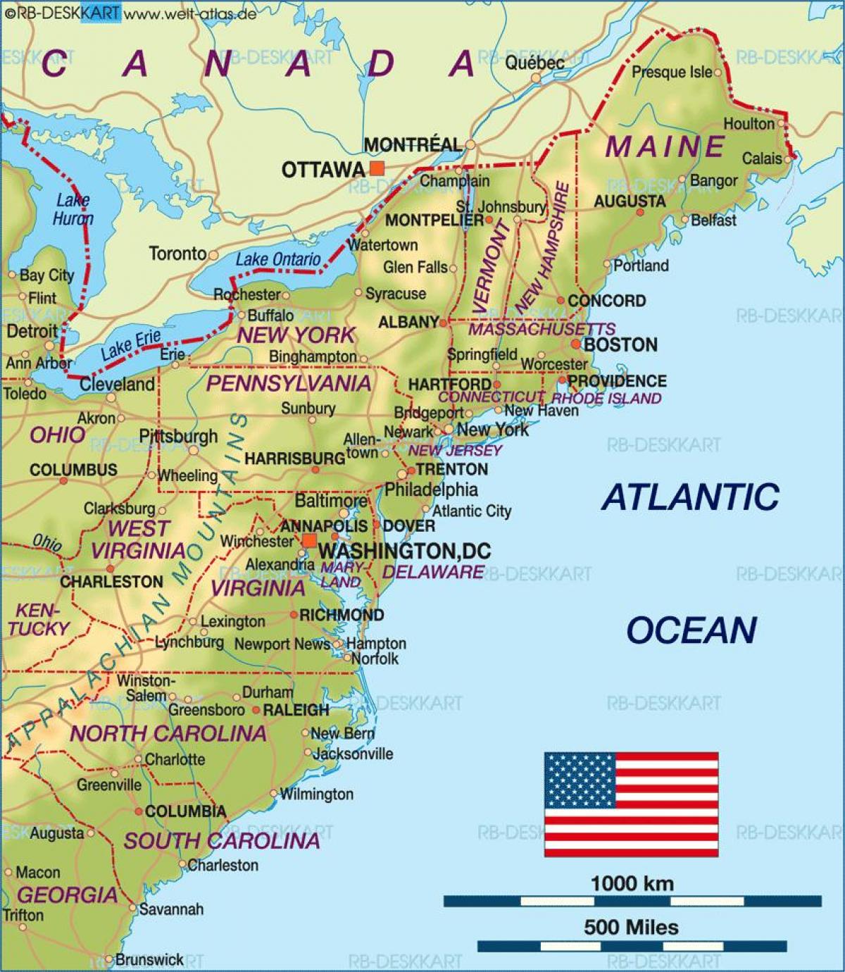 Boston op ons kaart