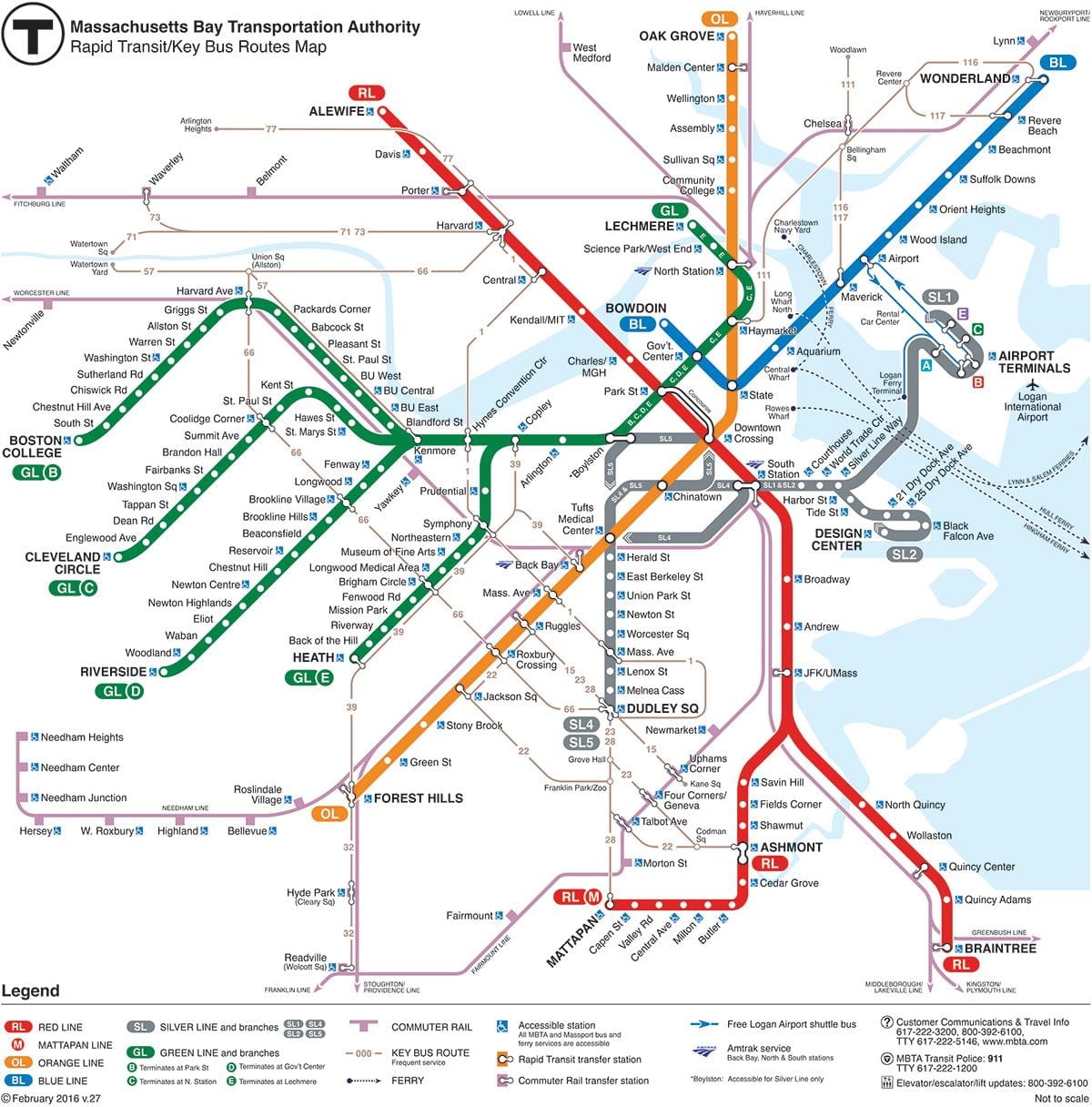 Boston metro-gebied kaart