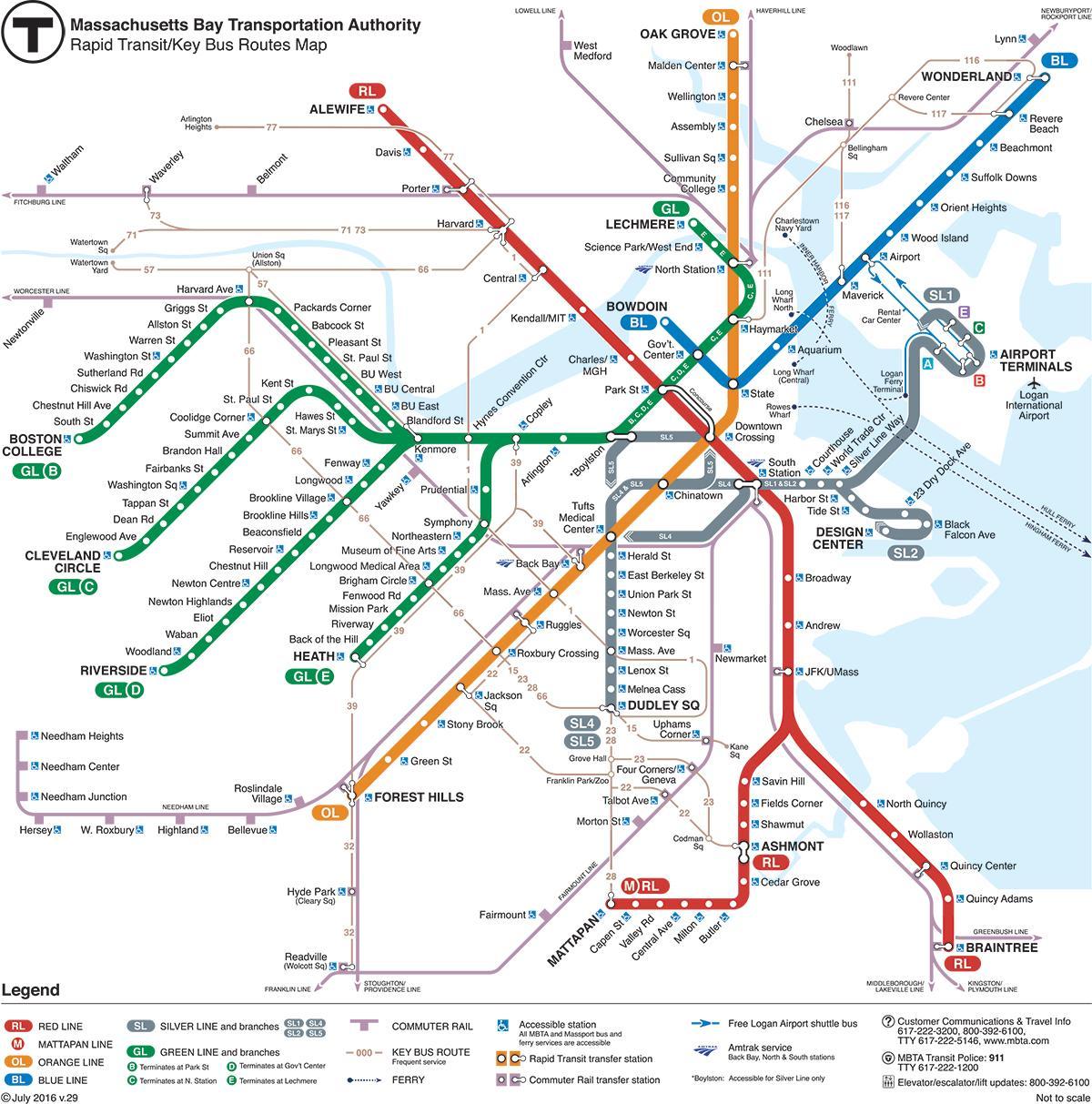 kaart van Boston metro