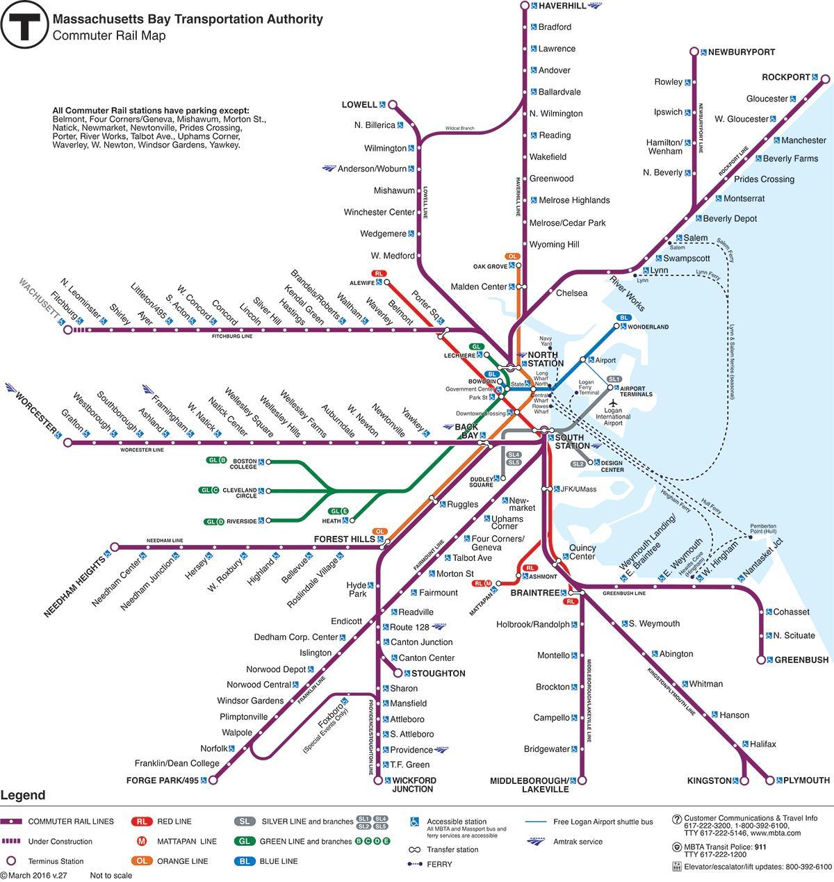 Boston stasie kaart