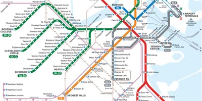 Boston metro-gebied kaart