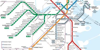 Kaart van Boston metro