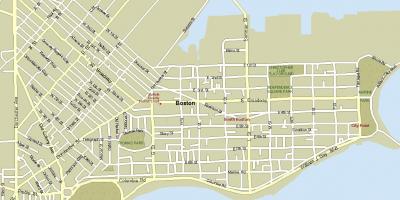 Straat kaart van Boston