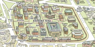 Kaart van die Harvard-universiteit
