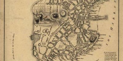 Kaart van die historiese Boston